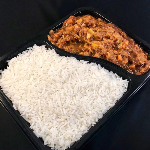 Chilli con carne + rijst 